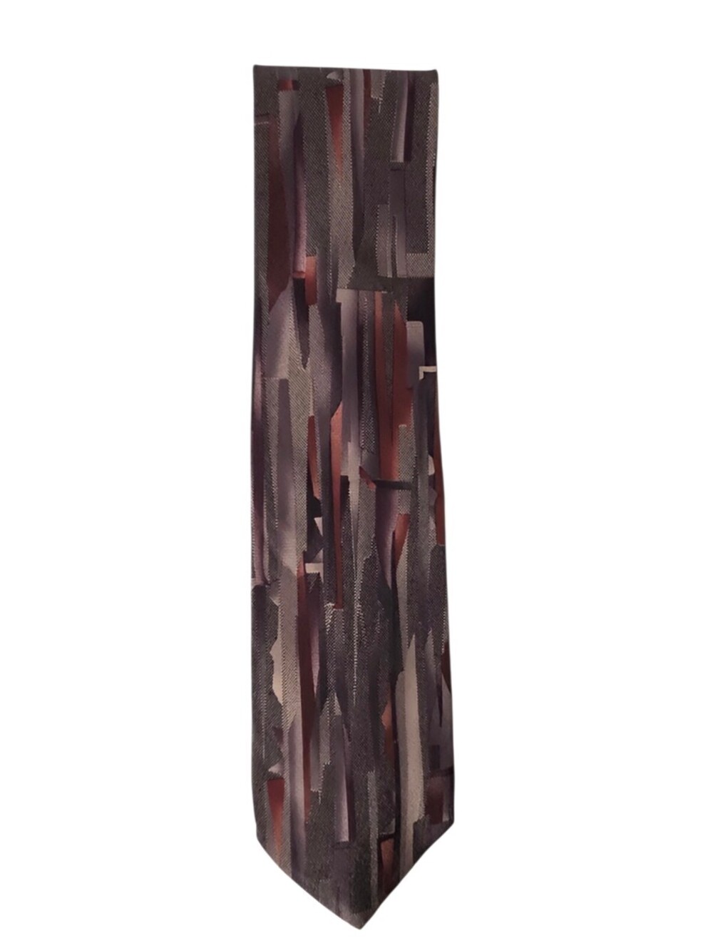 SECOURS Authentic Vintage Multicolor Abstract Silk Necktie Made In Italy NWOT